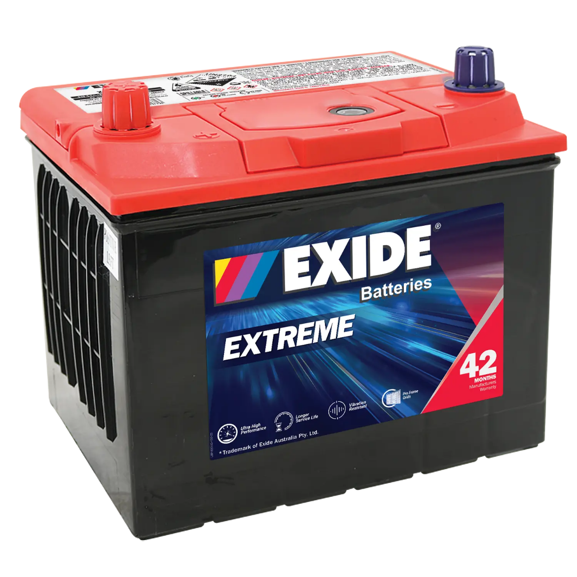 Picture of X56D - 12VOLT 630CCA 63AH EXIDE BATTERY -- EQUIV TO ( NS50XE & P520E ) - LHP