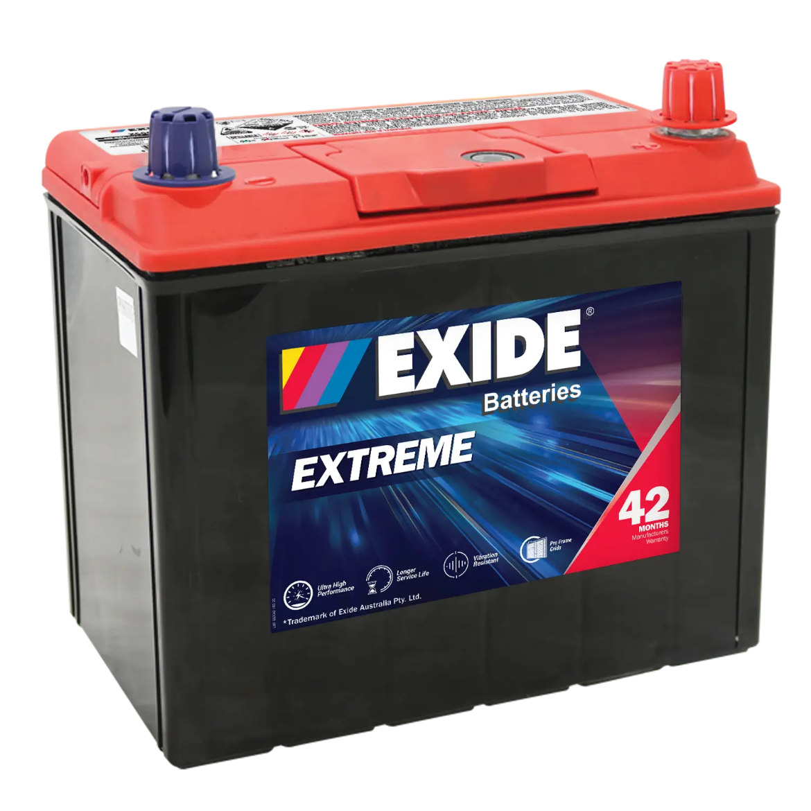 Picture of NS60AL / X60C - 12VOLT 480CCA 50AH EXIDE EXTRA MAINTENANCE FREE BATTERY (55B24LS) - RHP