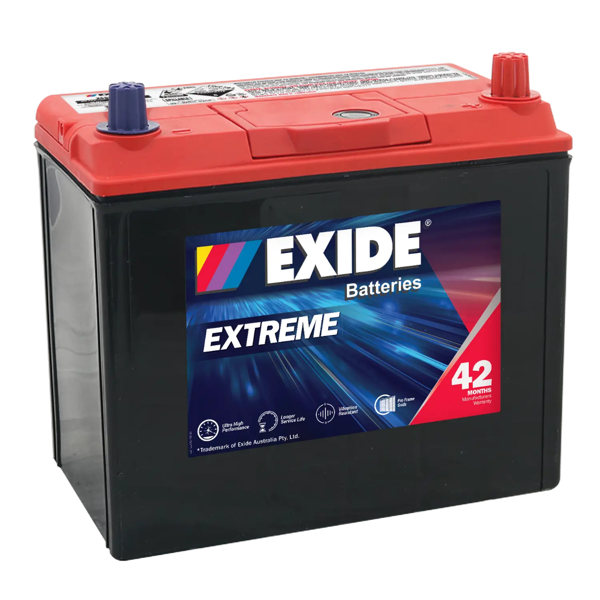 Picture of NS60L - 12VOLT 480CCA 50AH EXIDE EXTRA MF BATTERY - RHP