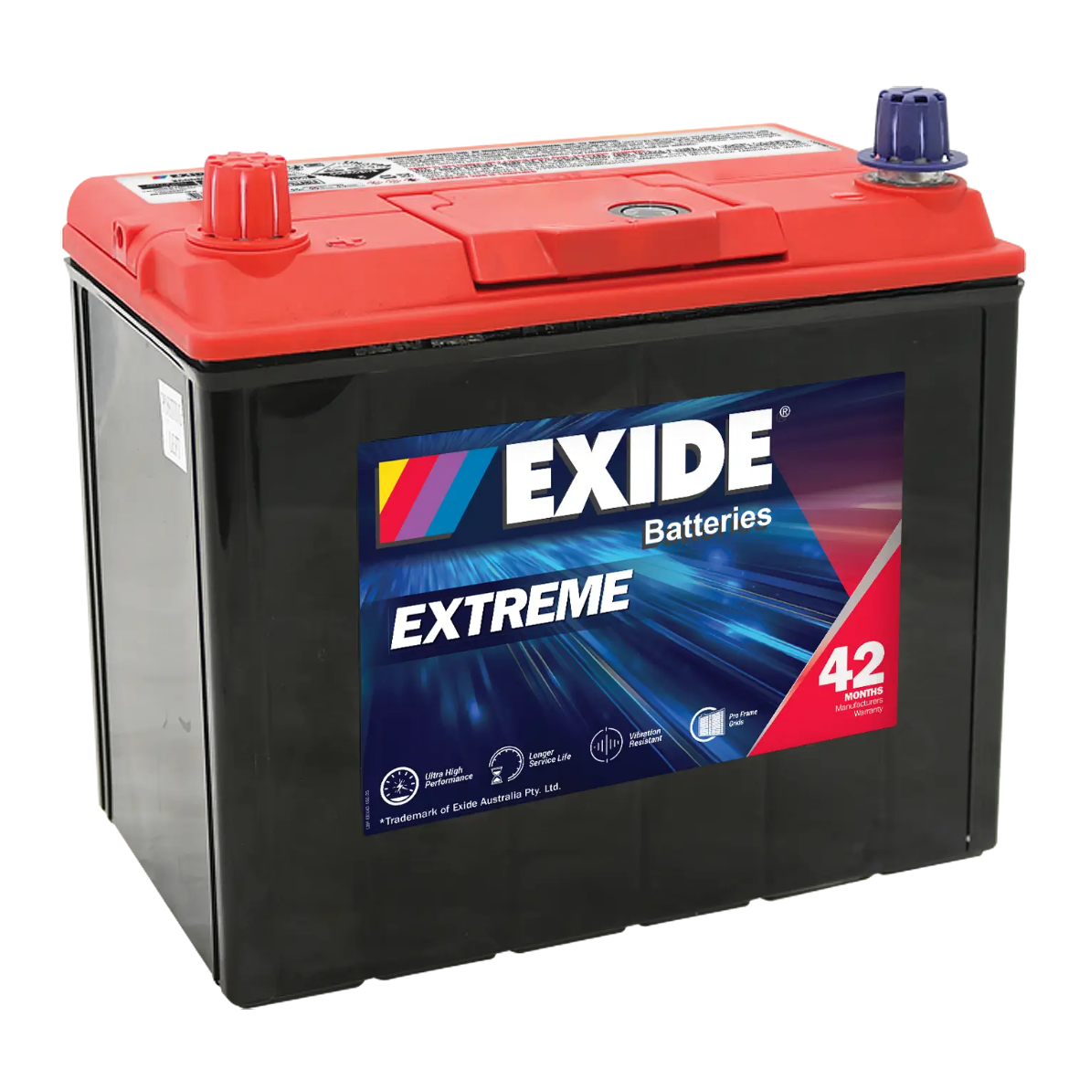 Picture of NS60A - 12VOLT 480CCA 50AH EXIDE EXTRA MAINTENANCE FREE BATTERY - LHP (X60D)