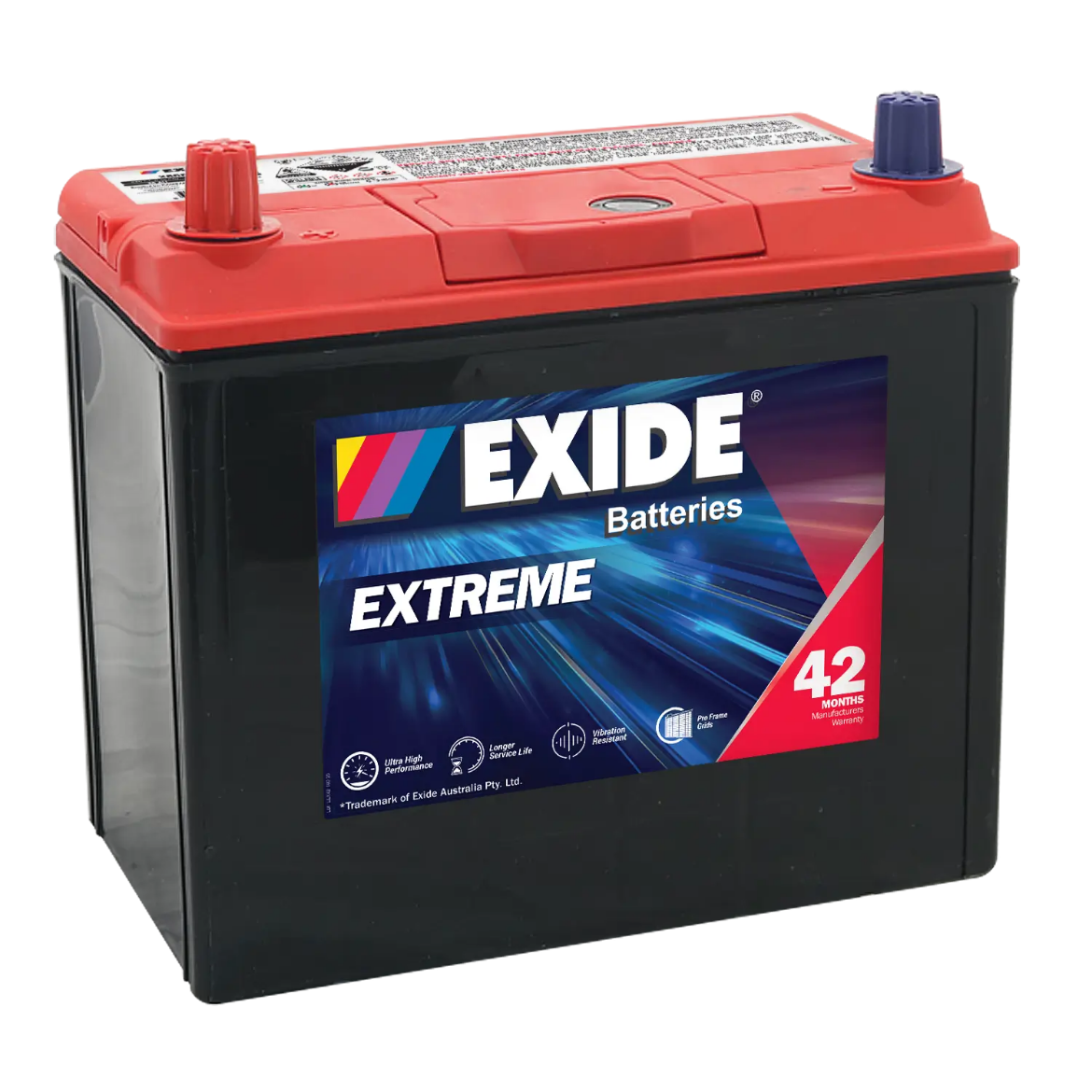 Picture of NS60 - 12VOLT 480CCA 50AH EXIDE EXTRA MF BATTERY - LHP