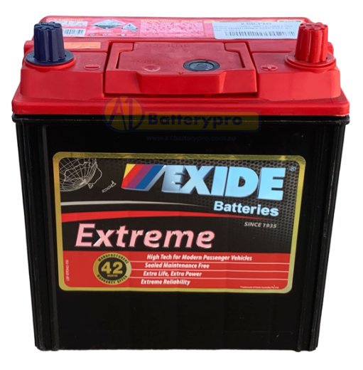 Picture of NS40ZL - 12VOLT 400CCA 44AH EXIDE EXTRA MAINTENANCE FREE BATTERY - RHP (X40CP)