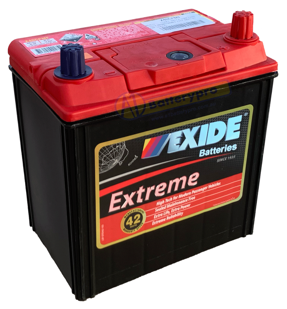 Picture of NS40ZL - 12VOLT 400CCA 44AH EXIDE EXTRA MAINTENANCE FREE BATTERY - RHP (X40CP)