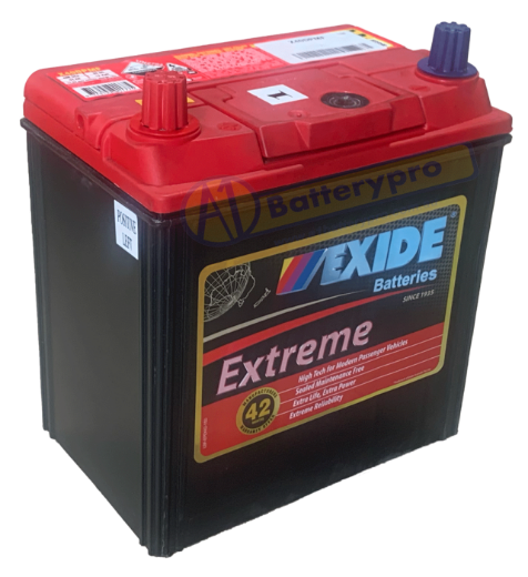 Picture of NS40 - 12VOLT 400CCA 44AH EXIDE EXTRA MAINTENANCE FREE BATTERY - LHP (X40DP)
