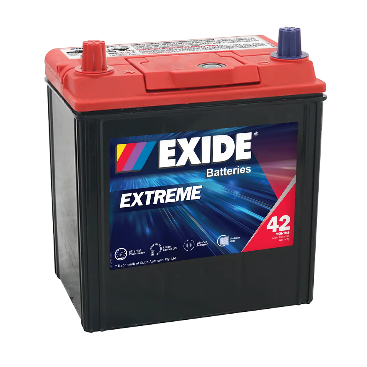 Picture of NS40 - 12VOLT 400CCA 44AH EXIDE EXTRA MAINTENANCE FREE BATTERY - LHP (X40DP)