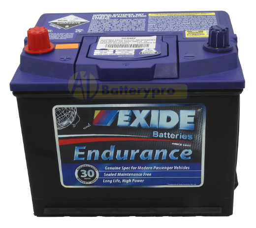 Picture of 52DMF - 12VOLT 580CCA 60AH EXIDE SEALED MAINTENANCE FREE BATTERY- LHP (N50P/N50/NS50P)