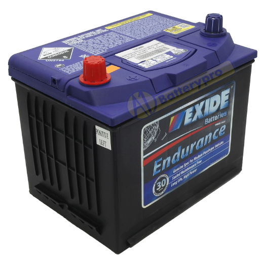 Picture of 52DMF - 12VOLT 580CCA 60AH EXIDE SEALED MAINTENANCE FREE BATTERY- LHP (N50P/N50/NS50P)