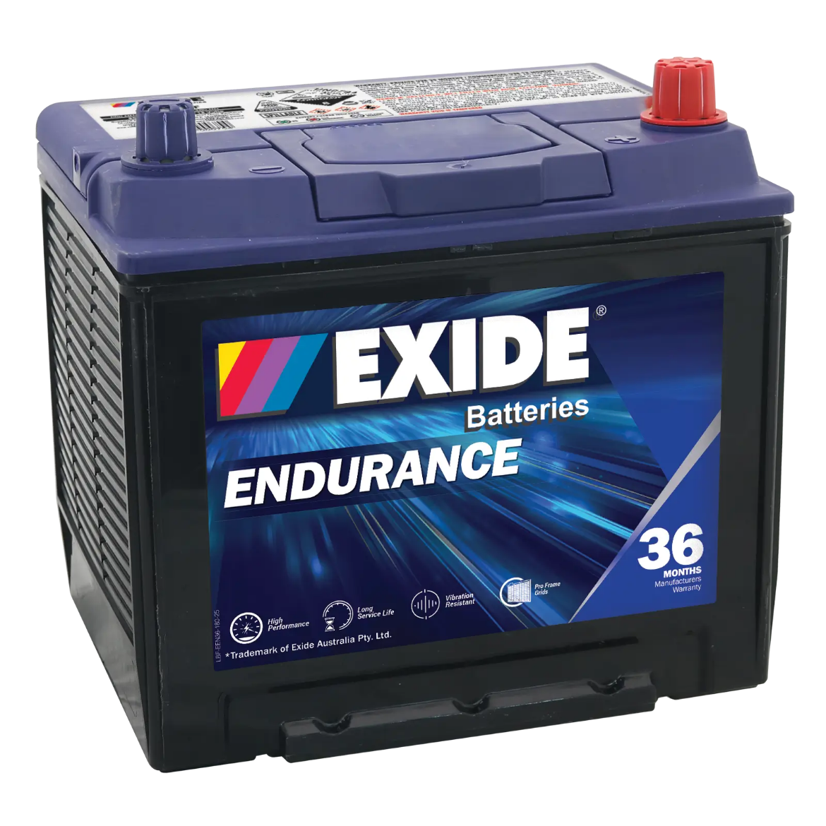 Picture of 55D23CMF - 12VOLT 600CCA 60AH EXIDE SEALED MAINTENANCE FREE BATTERY - RHP
