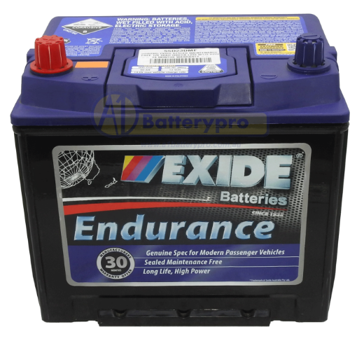 Picture of 55D23DMF - 12VOLT 600CCA 60AH EXIDE SEALED MAINTENANCE FREE BATTERY - LHP