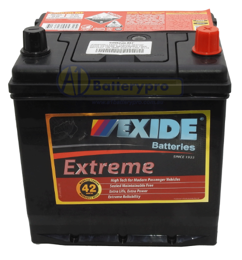 Picture of 50D20LMF - 12VOLT 450CCA 50AH EXIDE EXTREME REDTOP MAINTENANCE FREE BATTERY - RHP (PB50D20L)