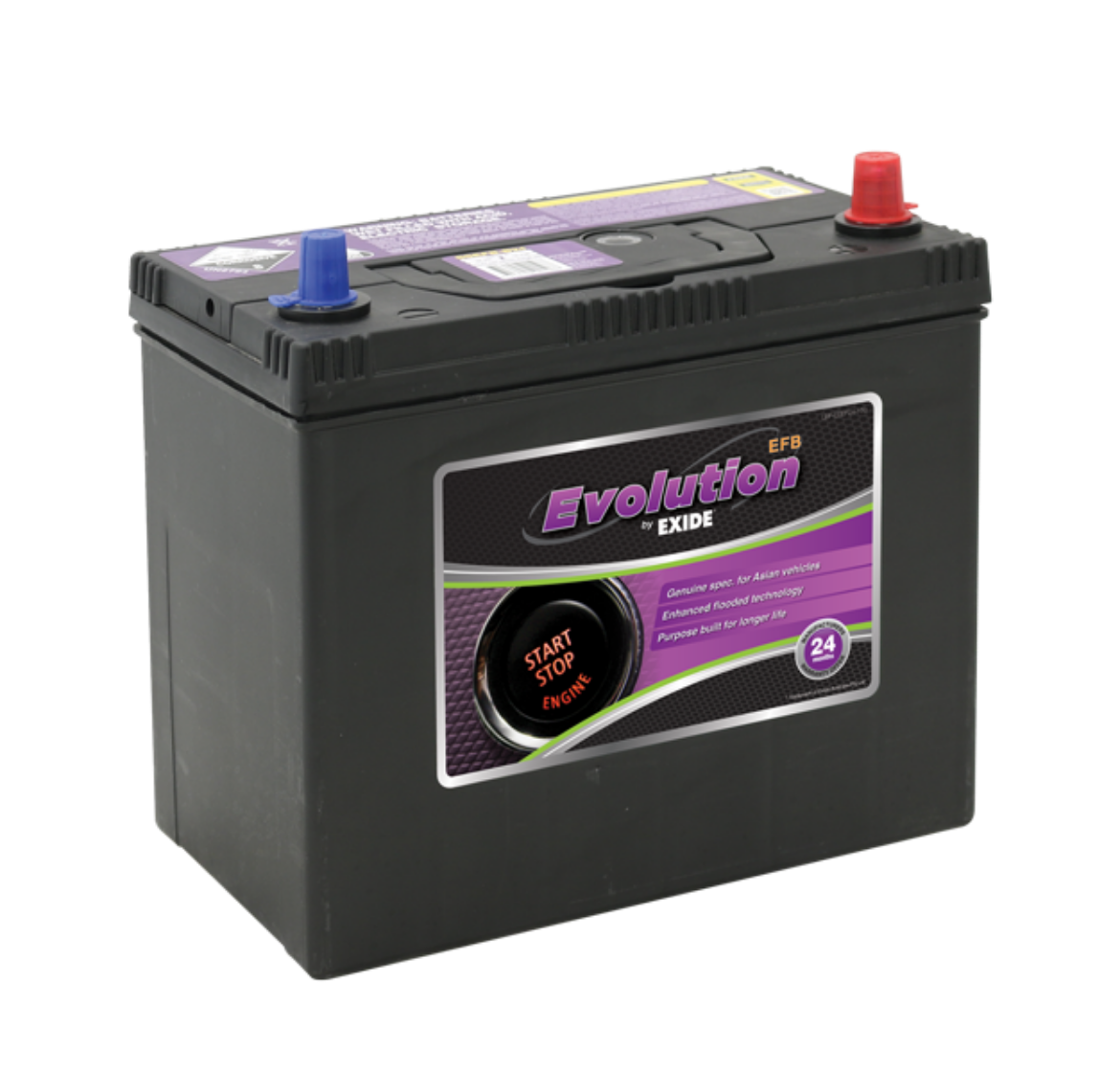 Picture of NS60L - 12VOLT 460CCA EXIDE EFB STOP START TECHNOLOGY BATTERY - RHP