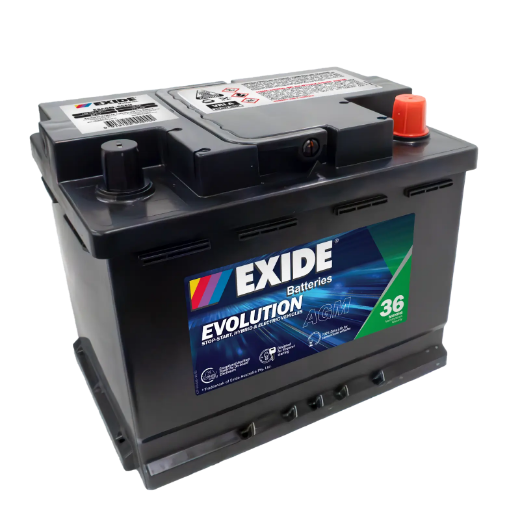 Picture of DIN55H - 12VOLT 680CCA 60AH EXIDE AGM STOP START TECHNOLOGY BATTERY - RHP