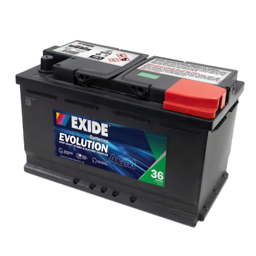 Picture of DIN77H - 12VOLT 800CCA EXIDE AGM STOP START TECHNOLOGY BATTERY - RHP
