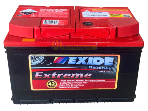 Picture of DIN66DMF - 12VOLT 730CCA 70AH  EXIDE EXTREME PREMIUM MAINTENANCE FREE BATTERY - LHP (DIN66R)