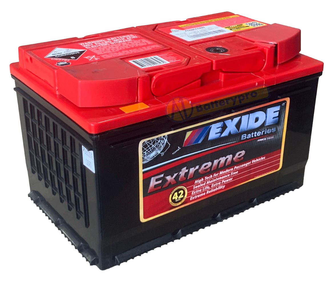 Picture of DIN66DMF - 12VOLT 730CCA 70AH  EXIDE EXTREME PREMIUM MAINTENANCE FREE BATTERY - LHP (DIN66R)