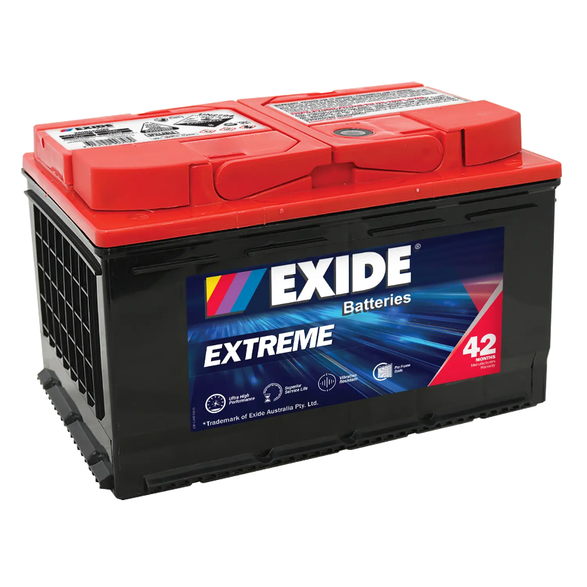 Picture of DIN66DMF - 12VOLT 730CCA 70AH  EXIDE EXTREME PREMIUM MAINTENANCE FREE BATTERY - LHP (DIN66R)