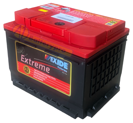 Picture of DIN55MF - 12VOLT 600CCA 60AH  EXIDE EXTREME MAINTENANCE FREE BATTERY - RHP