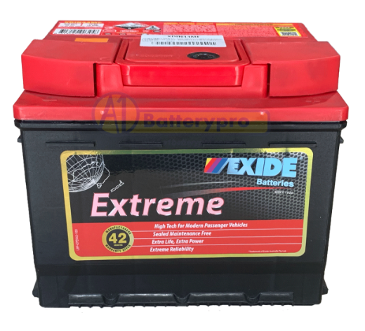 Picture of (DIN44MF) DIN44 12V 50AH 510CCA EXIDE EXTREME SEALED MAINTENANCE FREE BATTERY - RHP