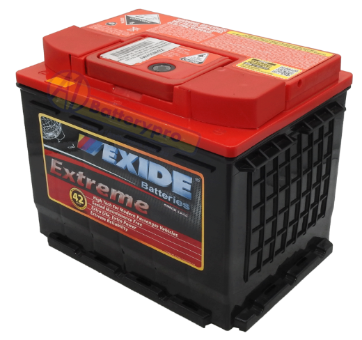 Picture of DIN55HMF - 12VOLT 600CCA 65AH  EXIDE EXTREME SEALED MAINTENANCE FREE BATTERY - RHP