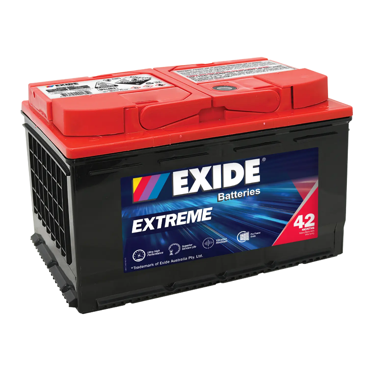 Picture of DIN66MF - 12VOLT 700CCA 70AH EXIDE EXTREME MAINTENANCE FREE BATTERY - RHP