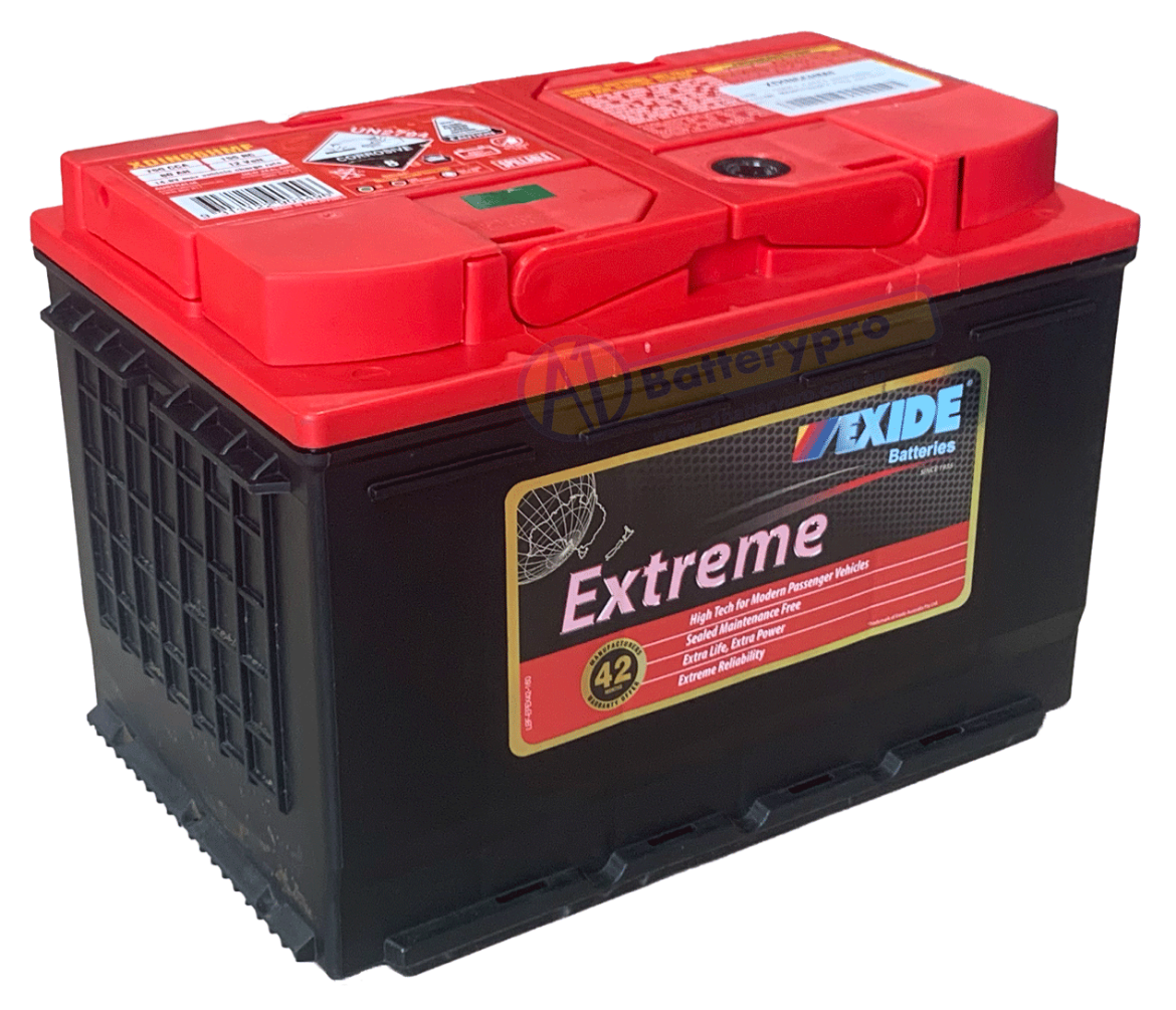 Picture of 66HMF - DIN66H 12VOLT 750CCA 80AH EXIDE EXTREME MAINTENANCE FREE BATTERY - RHP