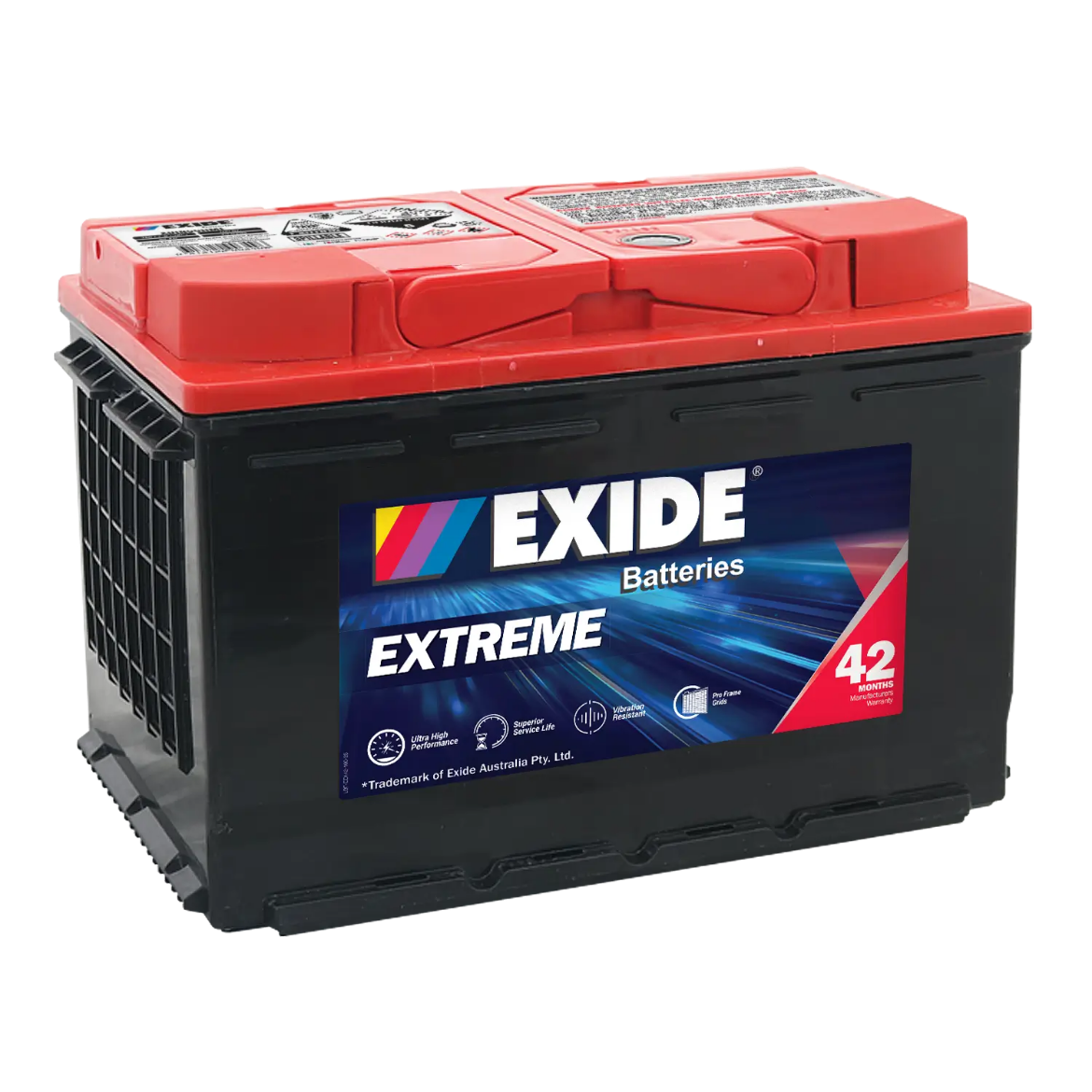 Picture of 66HMF - DIN66H 12VOLT 760CCA 90AH EXIDE EXTREME MAINTENANCE FREE BATTERY - RHP