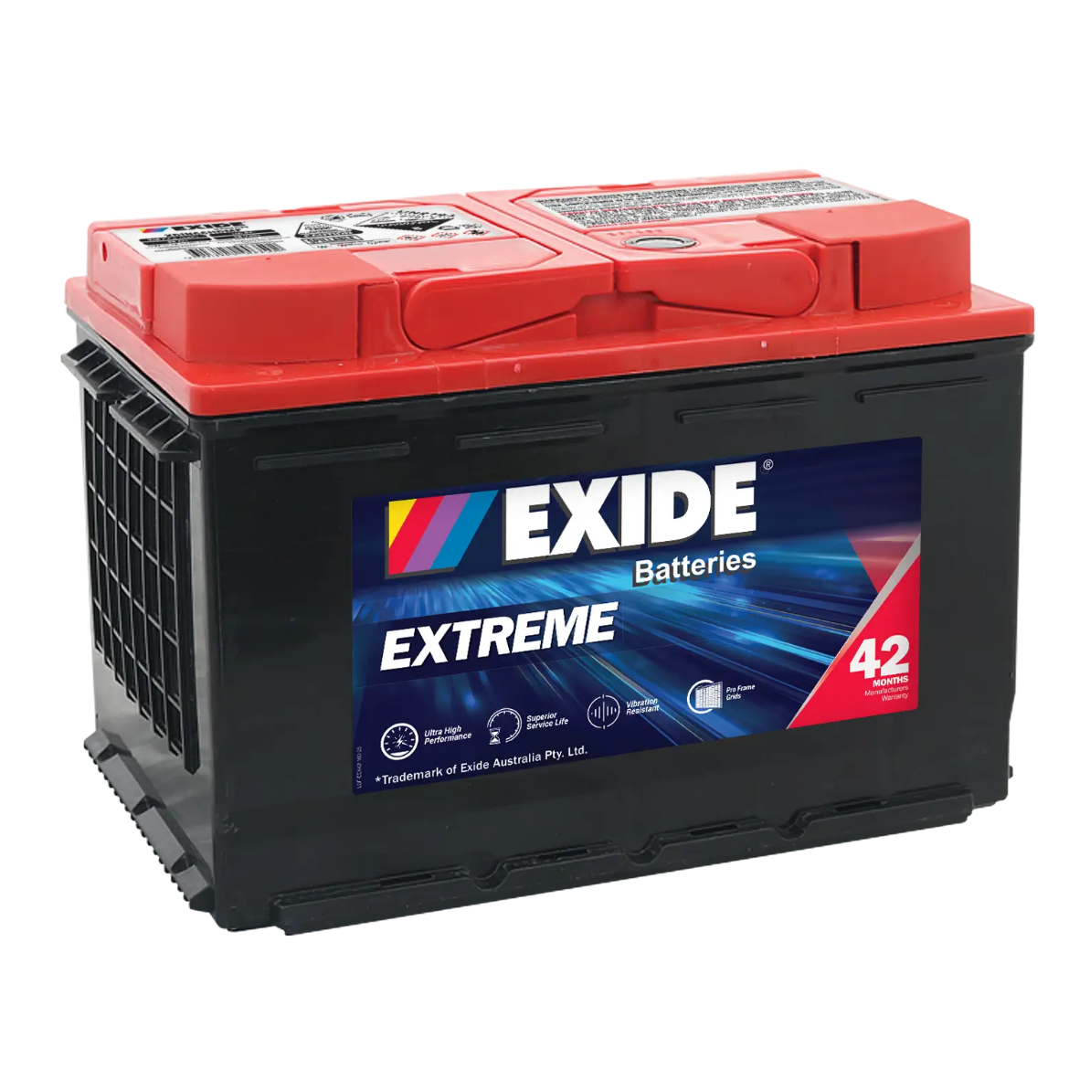 Picture of (66HDMF) 12V 80AH 750CCA EXIDE EXTREME SEALED MAINTENANCE FREE BATTERY - LHP