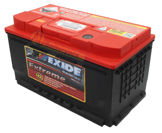 Picture of DIN77MF - 12VOLT 800CCA 90AH EXIDE EXTREME MAINTENANCE FREE BATTERY - RHP
