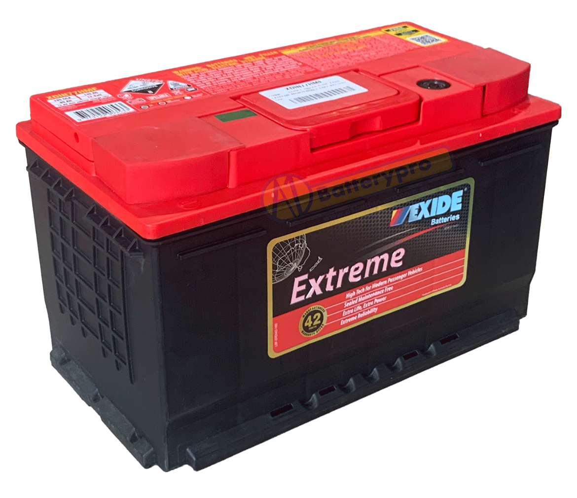 Picture of 77HMF - 12VOLT 780CCA 85AH  EXIDE EXTREME MAINTENANCE FREE BATTERY - RHP
