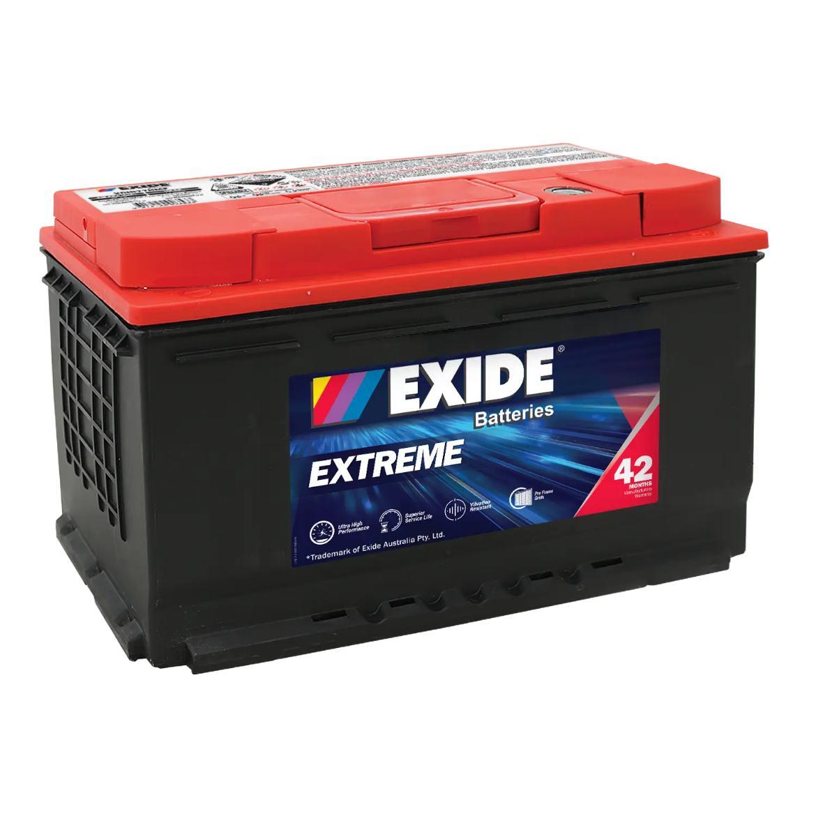Picture of 77HMF - 12VOLT 915CCA 85AH  EXIDE EXTREME MAINTENANCE FREE BATTERY - RHP
