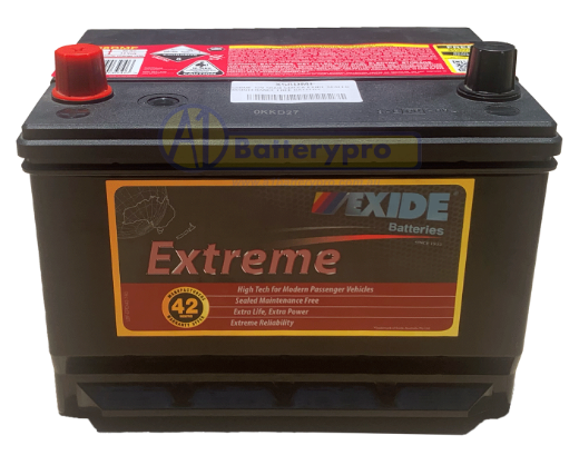 Picture of 58DMF - 12VOLT 50AH 540CCA EXIDE SEALED MAINTENANCE FREE BATTERY - LHP