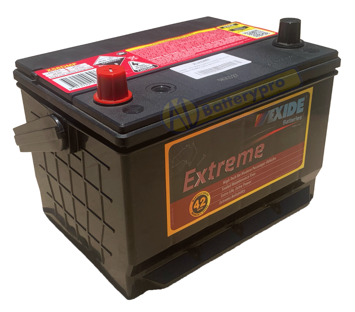 Picture of 58DMF - 12VOLT 50AH 540CCA EXIDE SEALED MAINTENANCE FREE BATTERY - LHP