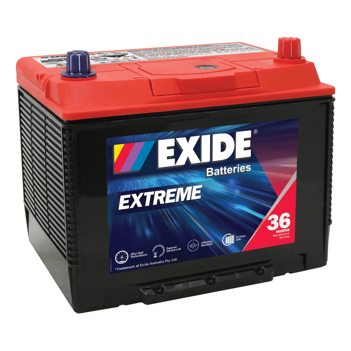 Picture of XN50ZZLMF - 12VOLT 750CCA 90AH EXIDE EXTREME CALCIUM MAINTENANCE FREE BATTERY - RHP