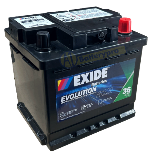 Picture of DIN44H - 12VOLT 570CCA 50AH EXIDE AGM STOP START TECHNOLOGY BATTERY - RHP