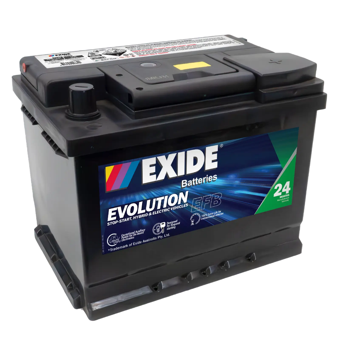 Picture of DIN55H - 12VOLT 750CCA 60AH EXIDE EFB STOP START TECHNOLOGY BATTERY - RHP