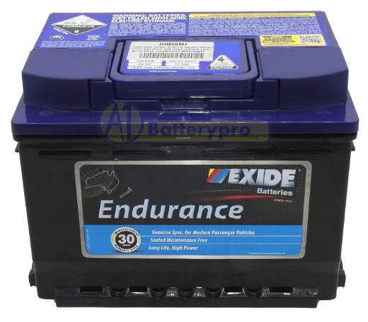 Picture of DIN55MF - 12VOLT 550CCA 55AH EXIDE SEALED MAINTENANCE FREE BATTERY - RHP (PBDIN55)