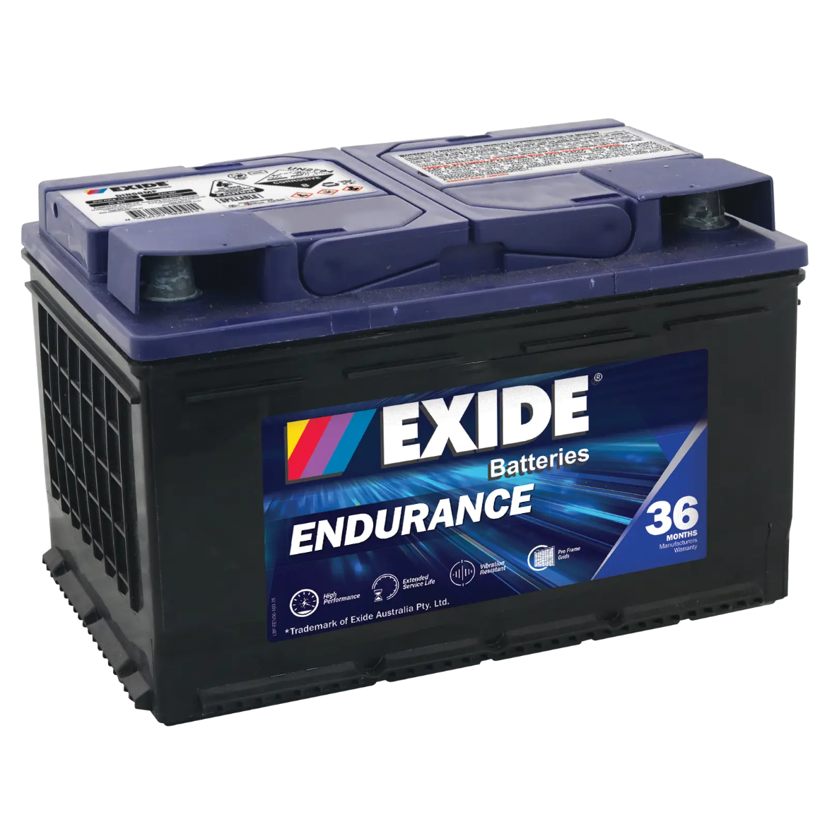 Picture of DIN66MF - 12VOLT 650CCA 66AH EXIDE SEALED MAINTENANCE FREE BATTERY  - RHP (PBDIN66)