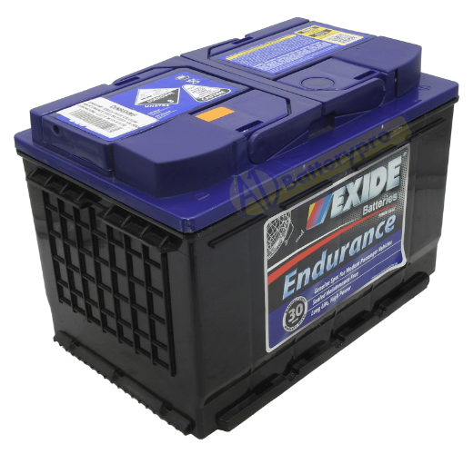 Picture of DIN66HMF - 12VOLT 720CCA 80AH EXIDE CALCIUM MAINTENANCE FREE BATTERY - RHP