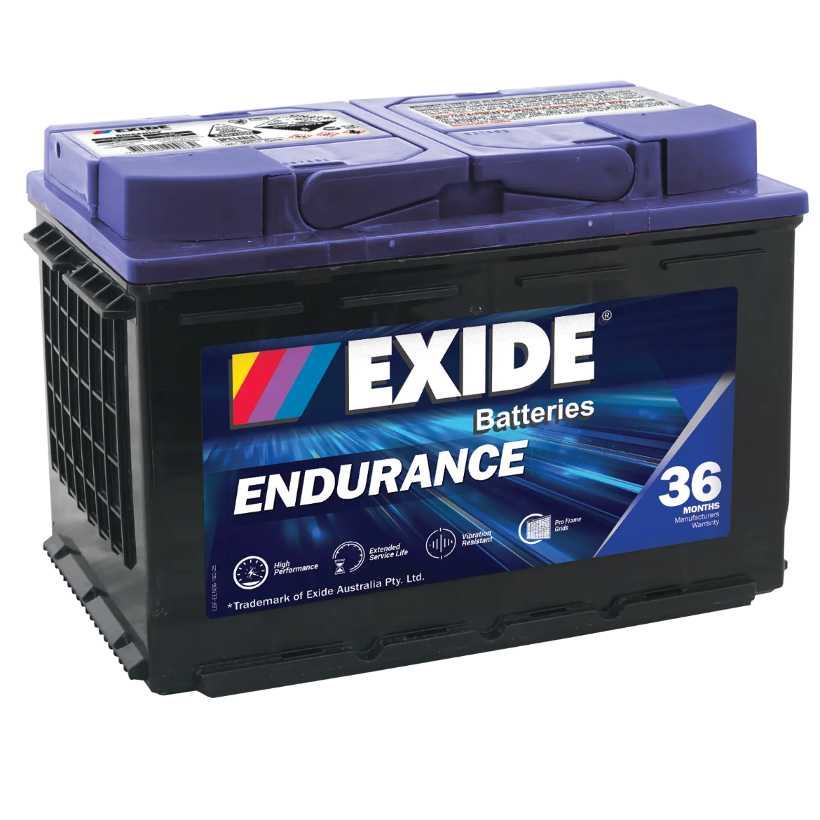 Picture of DIN66HMF - 12VOLT 720CCA 80AH EXIDE CALCIUM MAINTENANCE FREE BATTERY - RHP