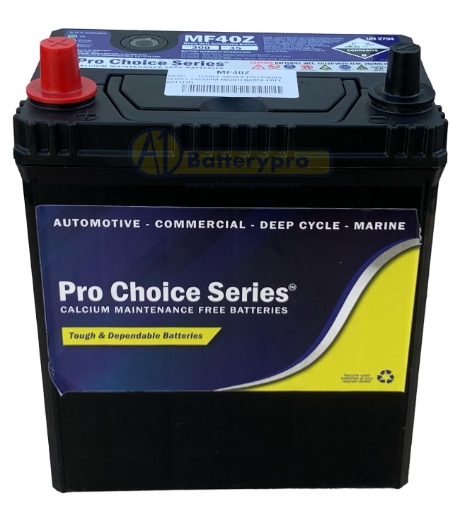 Picture of NS40Z - 12VOLT 300CCA PRO CHOICE SERIES CALCIUM MAINTENANCE FREE BATTERY - LHP