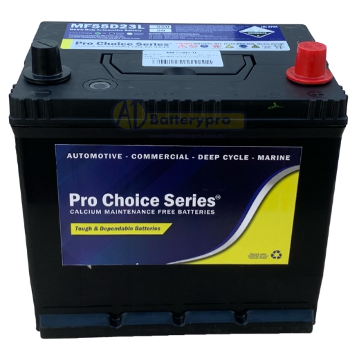 Picture of MF55D23L- 12VOLT 550CCA PRO CHOICE SERIES CALCIUM MAINTENANCE FREE BATTERY - RHP