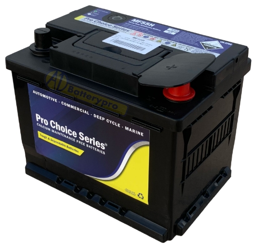 Picture of MF55H - 12VOLT 550CCA PRO CHOICE SERIES CALCIUM MAINTENANCE FREE BATTERY - RHP