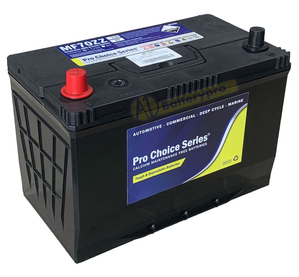 Picture of N70ZZ - 12VOLT 750CCA PRO CHOICE SERIES MAINTENANCE FREE CALCIUM BATTERY - LHP