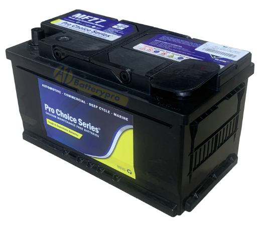 Picture of MF77 - 12VOLT 680CCA PRO CHOICE SERIES CALCIUM MAINTENANCE FREE BATTERY (DIN77) - RHP