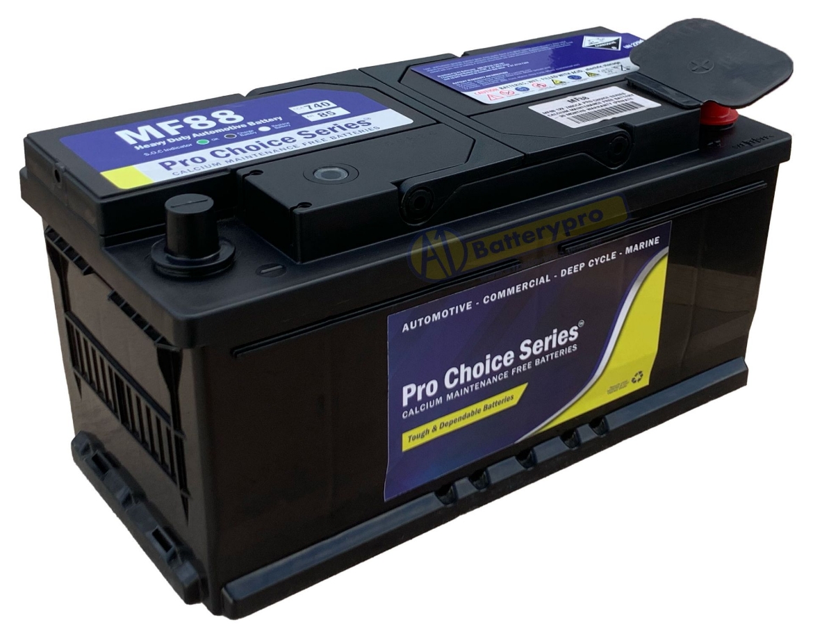 Picture of MF88 - 12VOLT 740CCA PRO CHOICE SERIES CALCIUM MAINTENANCE FREE BATTERY - RHP