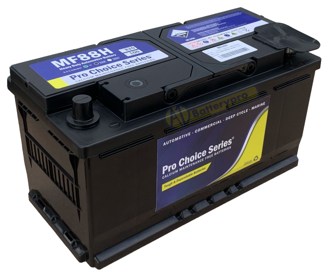 Picture of MF88H - 12VOLT 820CCA PRO CHOICE SERIES CALCIUM MAINTENANCE FREE BATTERY - RHP