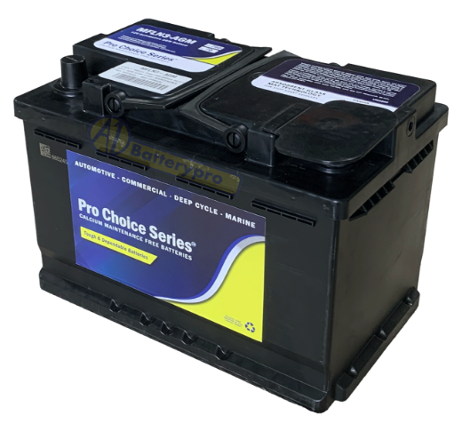 Picture of LN3-AGM - 12VOLT 760CCA 70AH PRO CHOICE HEAVY DUTY AGM STOP START MAINTENANCE FREE BATTERY- RHP (DIN66H)