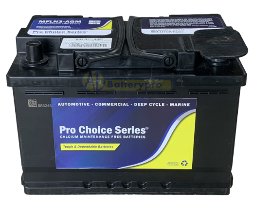 Picture of LN3-AGM - 12VOLT 760CCA 70AH PRO CHOICE HEAVY DUTY AGM STOP START MAINTENANCE FREE BATTERY- RHP (DIN66H)