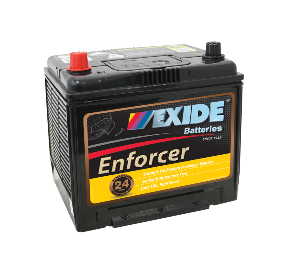 Picture of 55D23DMF - 12VOLT 500CCA 45AH  EXIDE ENFORCER SEALED MAINTENANCE FREE - LHP