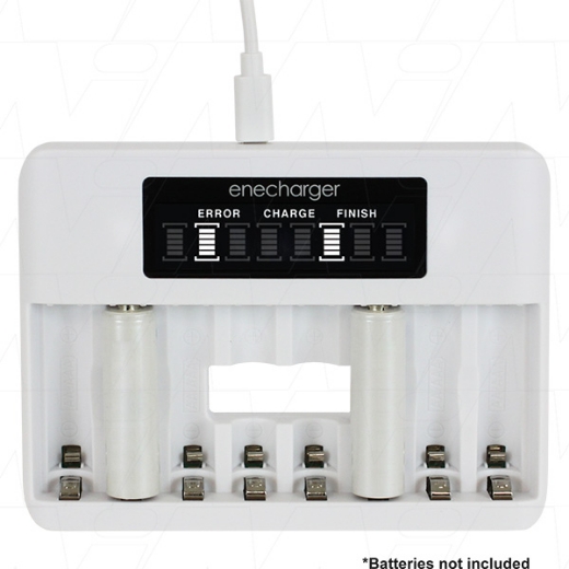 Picture of ENECHARGER 1-8 CELL AUTOMATIC BATTERY CHARGER FOR AA & AAA NIMH CELLS WITH LCD DISPLAY